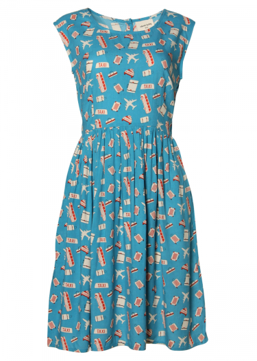 Travel print sundress
