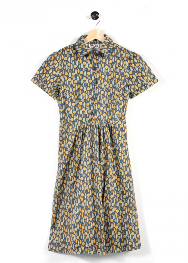 CD645 Oak Print Shirt Dress