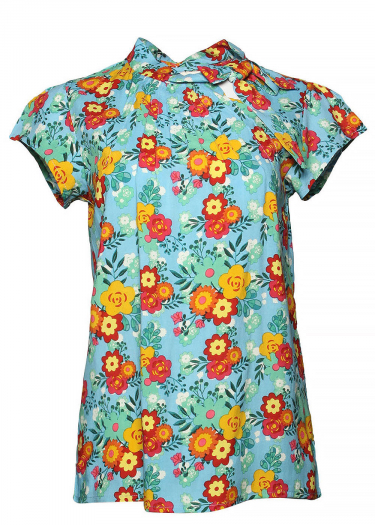 Anna dahlia print top