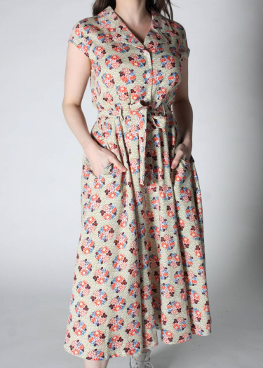 Ava midi floral printed dress