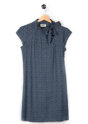 CD403 Abstract Polka Dress