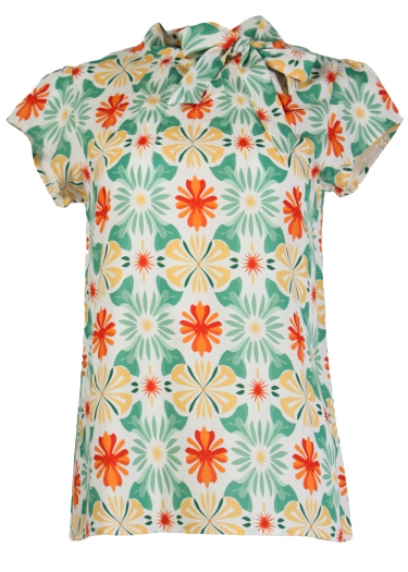 Eco Vero Tiki Print Blouse