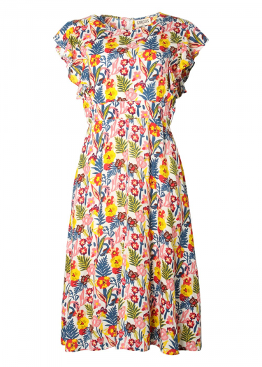 Flutter sleeve dress