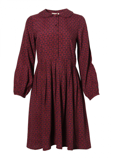 Peter pan midi shirt dress