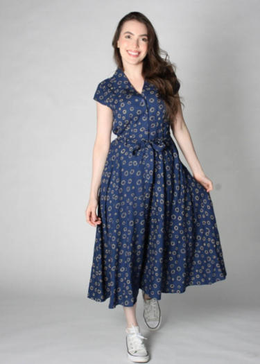 The Ava Midi geo print Dress