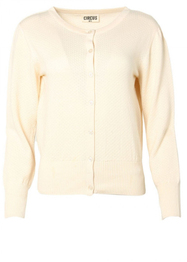 Waffle knit cardigan