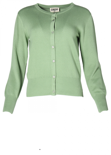 Waffle knit cardigan
