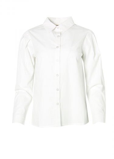 White shirt with pintucks